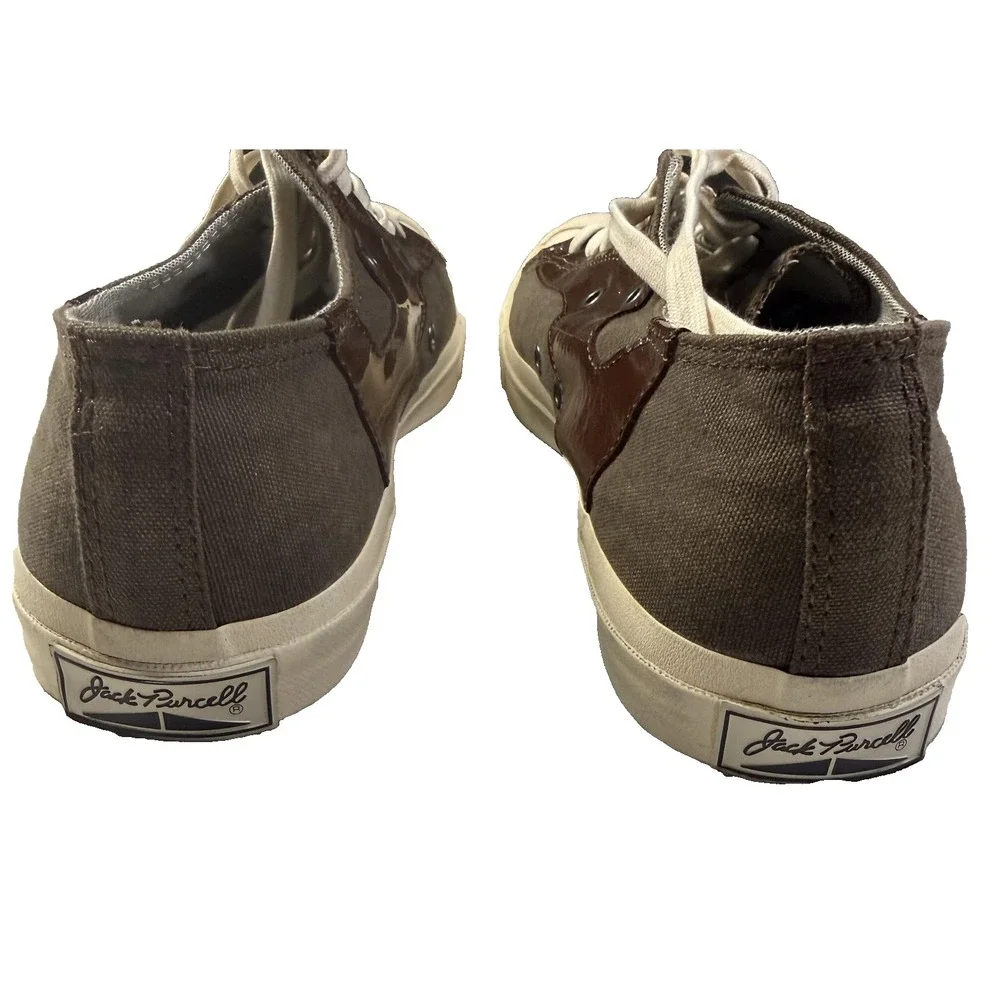 Converse Jack Purcell Shoes Mens 11 Brown Leather Canvas Sneaker w/ OG Box